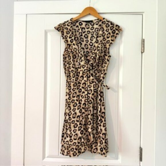 Sanctuary Dresses & Skirts - Sanctuary Mini Wrap Dress Aniimal Print M